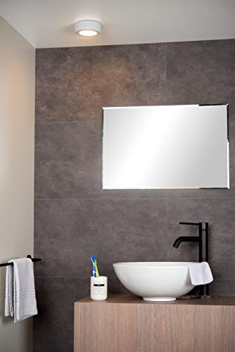 LUCIDE Brice-LED - Flush Ceiling Light Bathroom - diameter 11,7 cm - LED Dim. - 1x8W 3000K - IP44 - White - Image 4