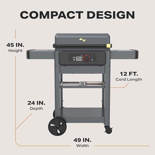 Current® Model G Griddle, Smart Electric Outdoor Flat Top BBQ Grill with 200°F to 600°F Range for Searing & Roasting, Digital Precision, Apartment-Friendly & Weather-Resistant, Slate by CURRENT - Image 9