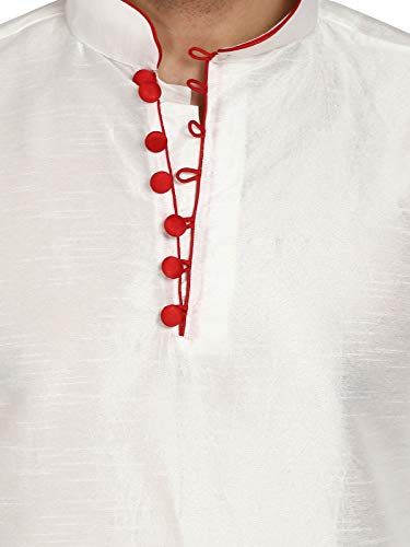 Image of Men's Ethnic Silk Loop Button Kurta