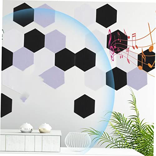 12pcs Paneles Hexagonales Absorbentes de Sonido para Pared, Adhesivos Decorativos Multifuncionales de Fieltro para Oficina y Hogar, Paneles Acústicos Aislantes para Notas, Fácil Instalación miniatura 5