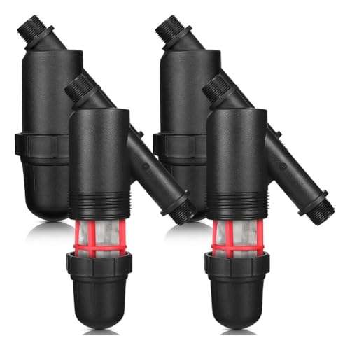 Gujdnhderq 2パックドリップ灌漑インラインYメッシュ画面、3/4 "X 3/4"男性スレッド接続水耕栽培の使用
