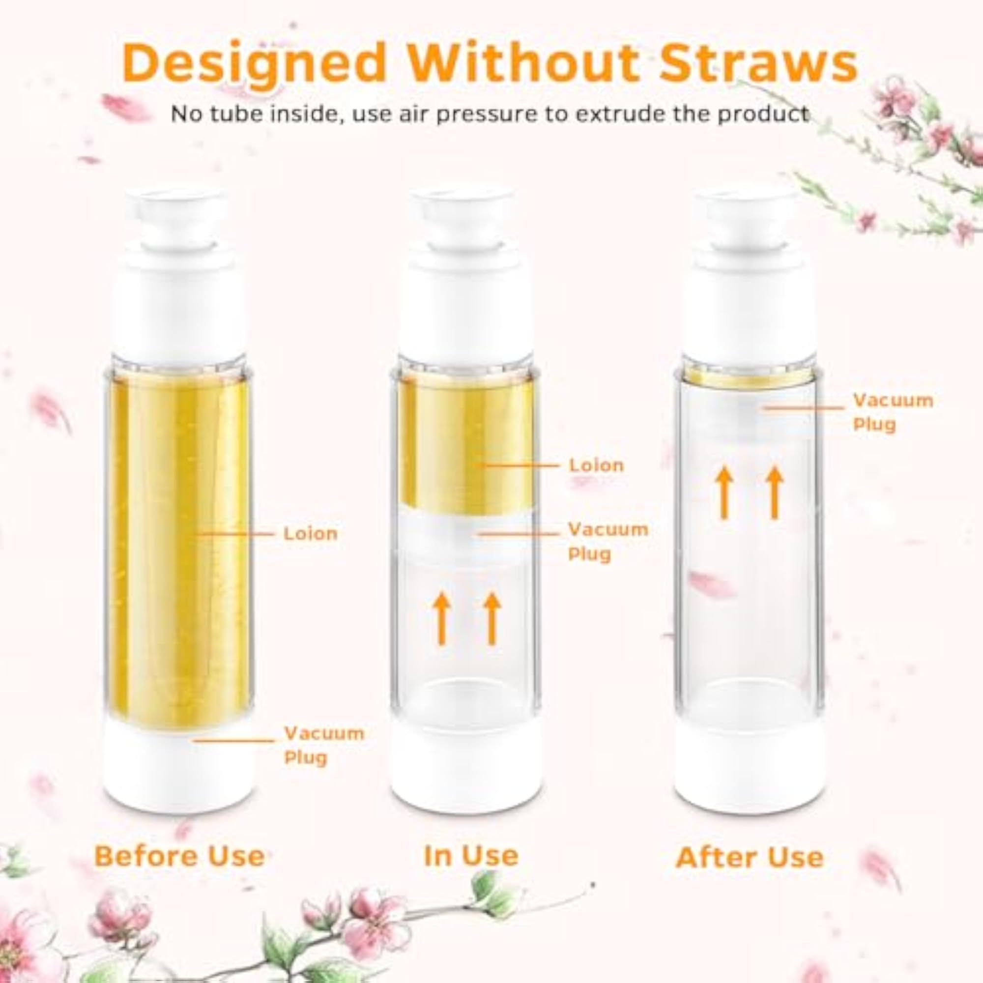 13 Pack Big Travel Size Containers Airless Pump Bottles