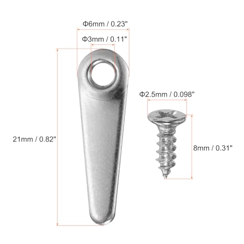 Image of HARFINGTON 100Pcs Picture Frame Backing Hardware Clips with 100Pcs Screws Photo Frame Turn Button Fasteners Backing Clips for Craft Hanging Pictures Drawing, Silver