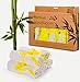 Salviette di bambù Pack of 5 Baby Washcloths 25 x 25 cm Asciugamani Coccoloso morbido Delicato sulla pelle sensibile per neonati bambini ospiti WC Naturalmente ipoallergenico