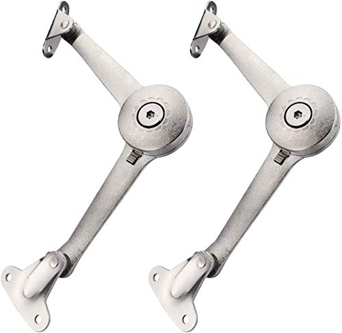 KCCOGT Lid Support Hinge, Lift Support Lid Stay with Soft Close Toy Box Hinge Support Drop Lids of Cabinet Cupboard Wardrobe Max Weight Support 40lb 2pcs