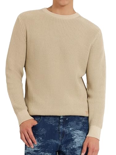 GUESS Men's Eco Delmar Washed Ribbed Sweater