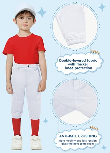Image of MIVEI 2T 3T 4T 5T to 16Years Toddler Baseball Pants Youth Boys Tball Pants