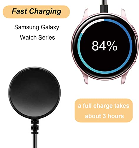 Image of Charger for Samsung Galaxy Watch 4 /4Classic /3 /Active 2 /Active, Replacement USB Charging Cable Cord Dock for Galaxy Watch 4 Classic /3 /Active 2 /Active Smartwatch