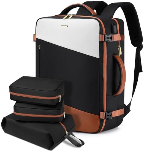 Large Travel Backpack for Women: 40L Carry On Backpacks Waterproof Flight Approved Personal Item Bags Luggage Backpacks Fit for 17 Inch Laptop Business Overnight Anti-theft Weekender Bag Large Travel Backpack for Women: 40L Carry On Backpacks Waterproof Flight Approved Personal Item Bags Luggage Backpacks Fit for 17 Inch Laptop Business Overnight Anti-theft Weekender Bag