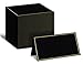 Better Office Products 100 Pack Gold Metallic Border Place Cards, 2 x 3.5 in, Folded Table Tent Cards for Weddings, Dinner Parties, Buffet Banquets,(Black)