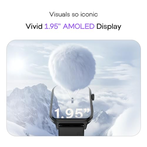 Image of Noise Icon 5 Smartwatch with AI Watch Faces & AI Search, 1.95 inch AMOLED Display, 10 Days Battery, Bluetooth Calling, 100+ Sports Modes, IP68 (Jet Black)