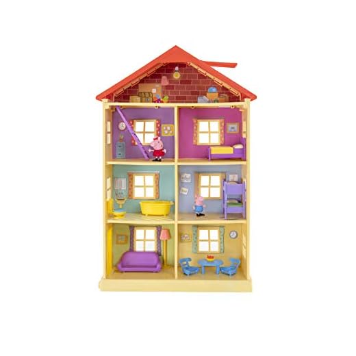Peppa Wutz PEP0757 Peppa's Traumhaus lekset hus med 2 exklusiva figurer: Peppa och skohylla med tillbehör för barn från 2 år