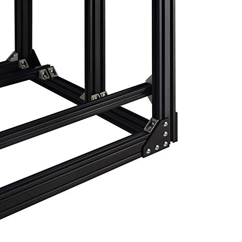 Lysee 3D Printer Parts & Accessories - Z Height BLV MGN Cube 3D Printer Aluminum Extrusion Frame Full Kit w/Nuts Screw Bracket Corner for DIY CR10 - (Size: Only Alu extrusions, Color: Black)
