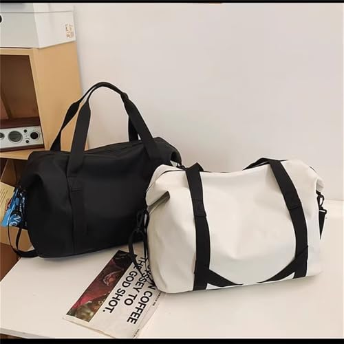 Travel Duffels Men's Large Capacity Lightweight Handheld Luggage Bag Business Trip Travel Storage Bag Business Travel Bag(Black)4