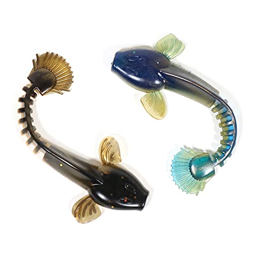 Esche da Pesca morbide, Esca da Pesca Morbida 10 Pezzi Esca Finta for Pesce Pesce 9 cm 6,5 cm Pesca in Silicone Esca Morbida Gonna Coda 2,5 g 5,3 g Esca Artificiale Semplice e Pratico