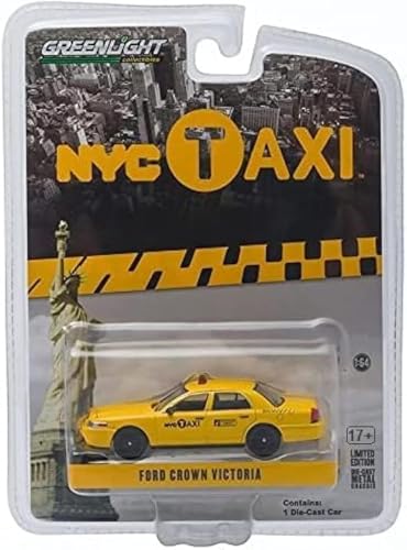 Crown Victoria Taxi Amarillo NYC 1:64 Modelo Diecast miniatura 2