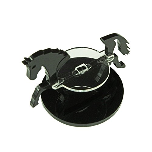 LITKO Horse Character Mount | Role Playing Games | Compatible with DND Pathfinder | (40mm Circular Base, Black)
