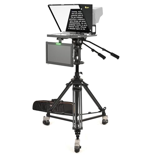 Ikan 15-Inch Teleprompter w/SDI Talent Monitor, Pedestal and Dolly Turnkey System