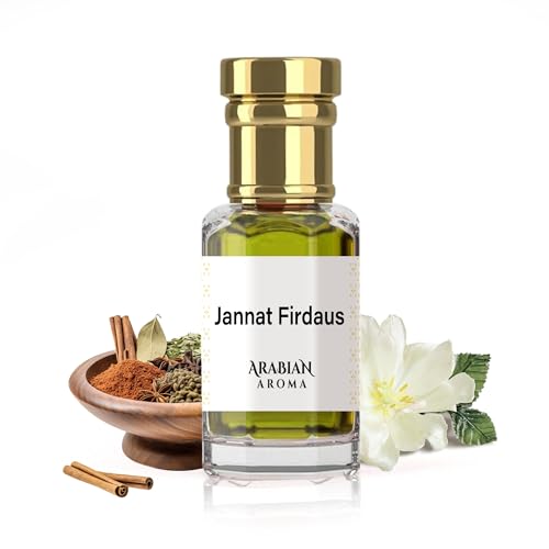 Arabian Aroma Jannat Firdaus Attar | Floral Spicy Attar Perfume for Men & Women | Long-Lasting Oil-Based Fragrance with Amber & Musk | 100% Perfume |