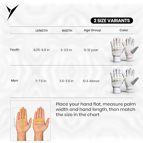 Image of Jaspo League Cricket Batting Gloves | Leather Palm for Superior Grip | EVA Foam Padding| Tri Curve Design| Air Vents| Towel Elastic Wrist| Nylon Mesh & Stitch| Ideal for Tennis Ball Cricket & Practice