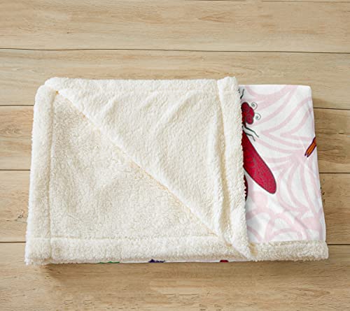 Dragonfly Fleece Throw Blanket Colorful Dragonfly Sherpa Blanket For Kids Children Teens Boho Plush Blanket Mandala Fuzzy Blanket Bedroom Decor Kawaii Animal Decor Twin 60"X80" #TOP2