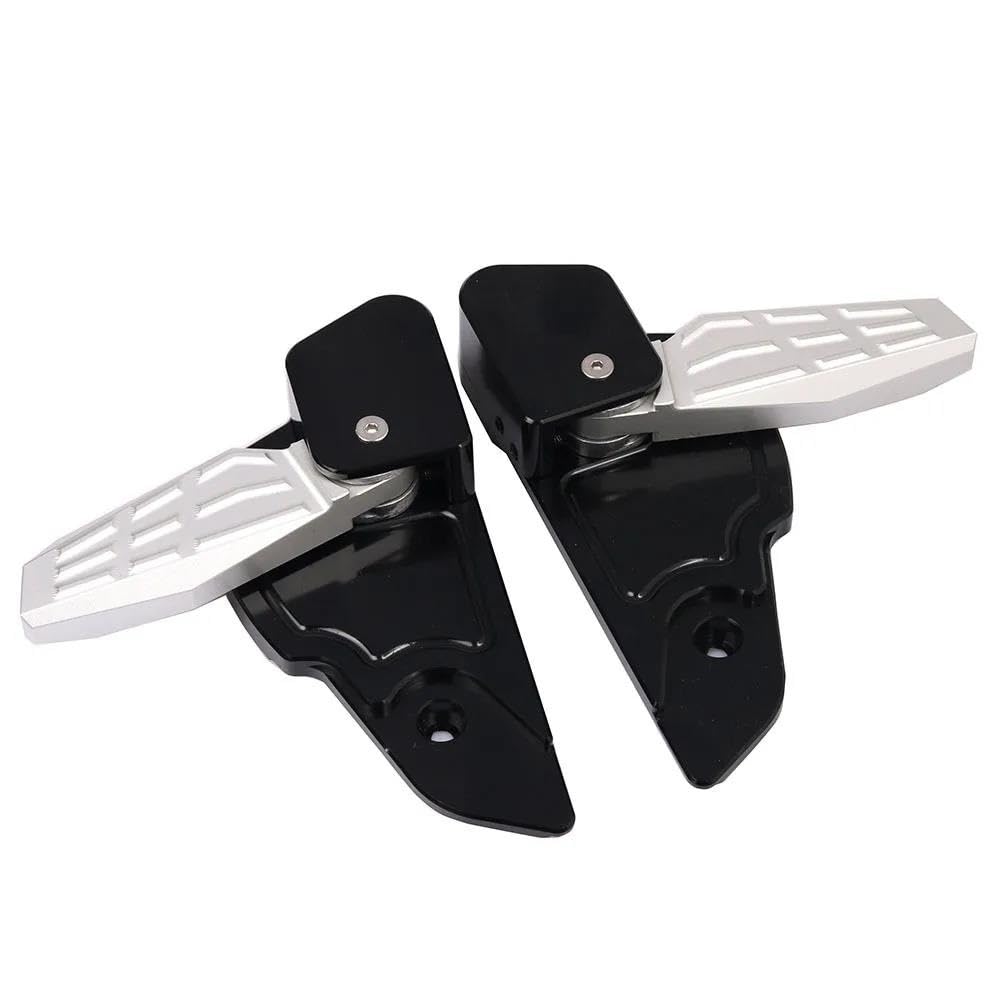 Extensions de repose-pieds passager en alu argent pour Vespa Primavera 150