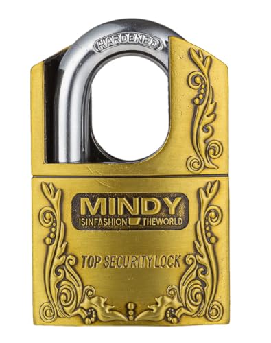 Image of Mindy 60mm Heavy-Duty Shrouded Padlock for Warehouse & Outdoor Security - Zinc Alloy Lock Body With Hardened Stainless Steel Shackle, 3 Keys, Weatherproof