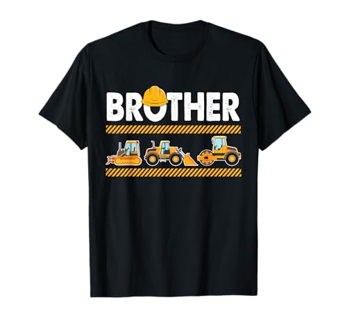 Funny Brother Construction Excavator Kids Matching Family T-Shirt