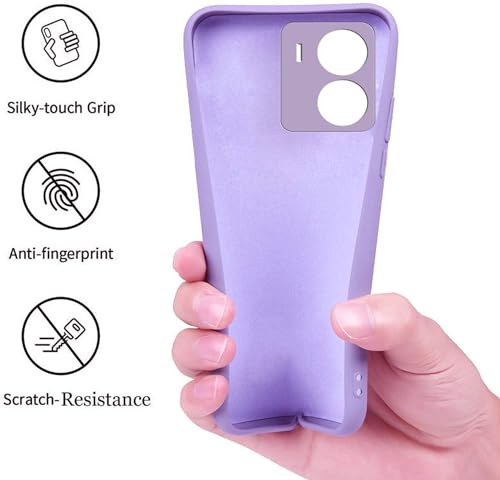 A rtistque Back Cover Case for Vivo T2X / Y56 / Y16 with Camera Protection | Shockproof TPU | Stylish Protective Design | Slim Fit | Ultra Matte | Vivo T2X / Y56 / Y16 Back Cover - Purple 3 41ol1zeMt+L