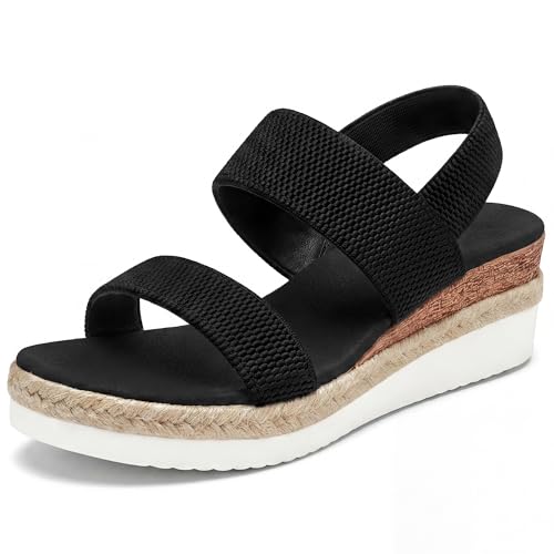 Sandales élastiques femme Allegra K unies pour un confort quotidien