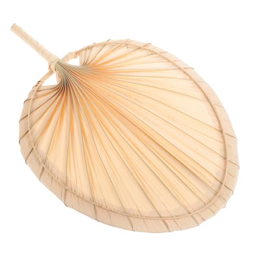 HOODANCOS Abanico de Mano Natural Palma Hecho Mano Ventilador Ligero para Verano Decoración Vintage para Hogar Fiesta y Uso Diario Adecuado para Mayores