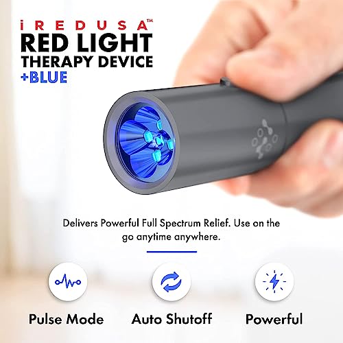 iREDUSA-Clinical-Grade-Red-Light-Therapy-Device-with-Enhanced-Blue-Function-Combination-of-630nm-660nm-850nm-940nm-Red-and-Near-Infrared-Light-and-460nm-Blue-Light-Lightweight-and-Portable