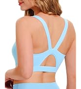 Sports Bras for Women, High Impact Sports Bra - Racerback Running Bra Padded Yoga Bra, Workout Cr...