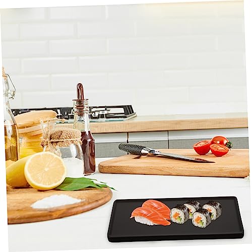Plato rectangular para sushi de cerámica japonesa miniatura 7