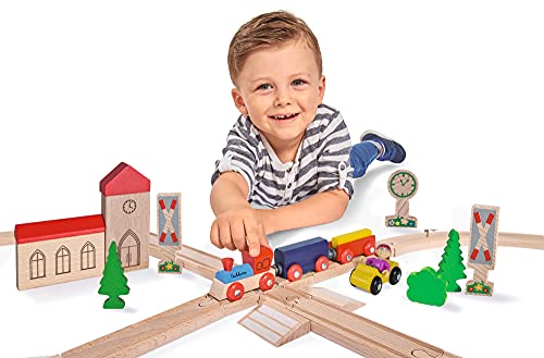Eichhorn 100001262 - Houten spoorbaan trein, 8-delig, FSC-gecertificeerd beukenhout, vanaf 3 jaar - Image 7