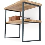 LAMO MANUFAKTUR Supporto per piano del lavabo 40x80 cm antracite 1 pz - Gamba per mobile bagno industriale in metallo con viti Fischer - Struttura per lavabo da appoggio e da incasso - Design moderno