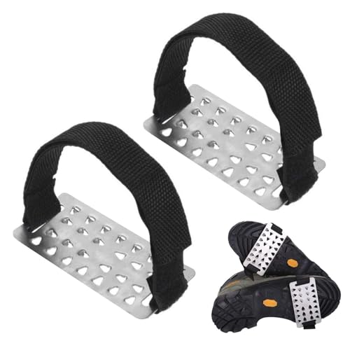 CVDYWDJIE 1 par skoskydd med stege, vinterprodukter, halkfria spetsar, vandringstips, skotillbehör, lämpliga för snö och is
