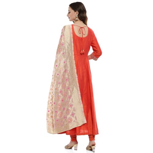 Image of BIBA Women Polyester Blend Embroidered Detail Festive Anarkali Suit Set