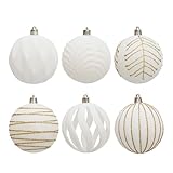 Brillance décorative : répandez la joie et le plaisir de la saison avec ces boules de Noël. Les boules élégantes sont ornées de poudre d'or qui illumine la lumière, créant une atmosphère forte. Son bon effet décoratif peut instantanément attirer l'attention des gens, rendant la décoration de Noël brillante avec style.