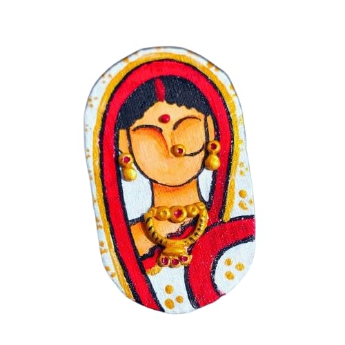Her Story Brooch-Red Edition| Handmade Statement Brooch| Stylish Saree Pin| Brooches for Shirt, blazer,duppata & dresses-image-42