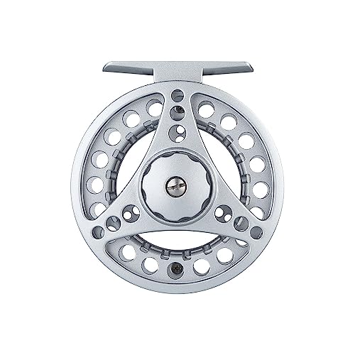 Aluminum Alloy Fly Fishing Reel, Fly Reels for Left & Right Hand River Lake Sea Stillwater Fishing - size # 7/8 (Silver)