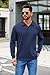 COOFANDY Long Sleeve Polo Shirts for Men Athletic Fit Collared Lightweight Golf Shirts Fashion Outdoor Fishing Shirt Navy Blue