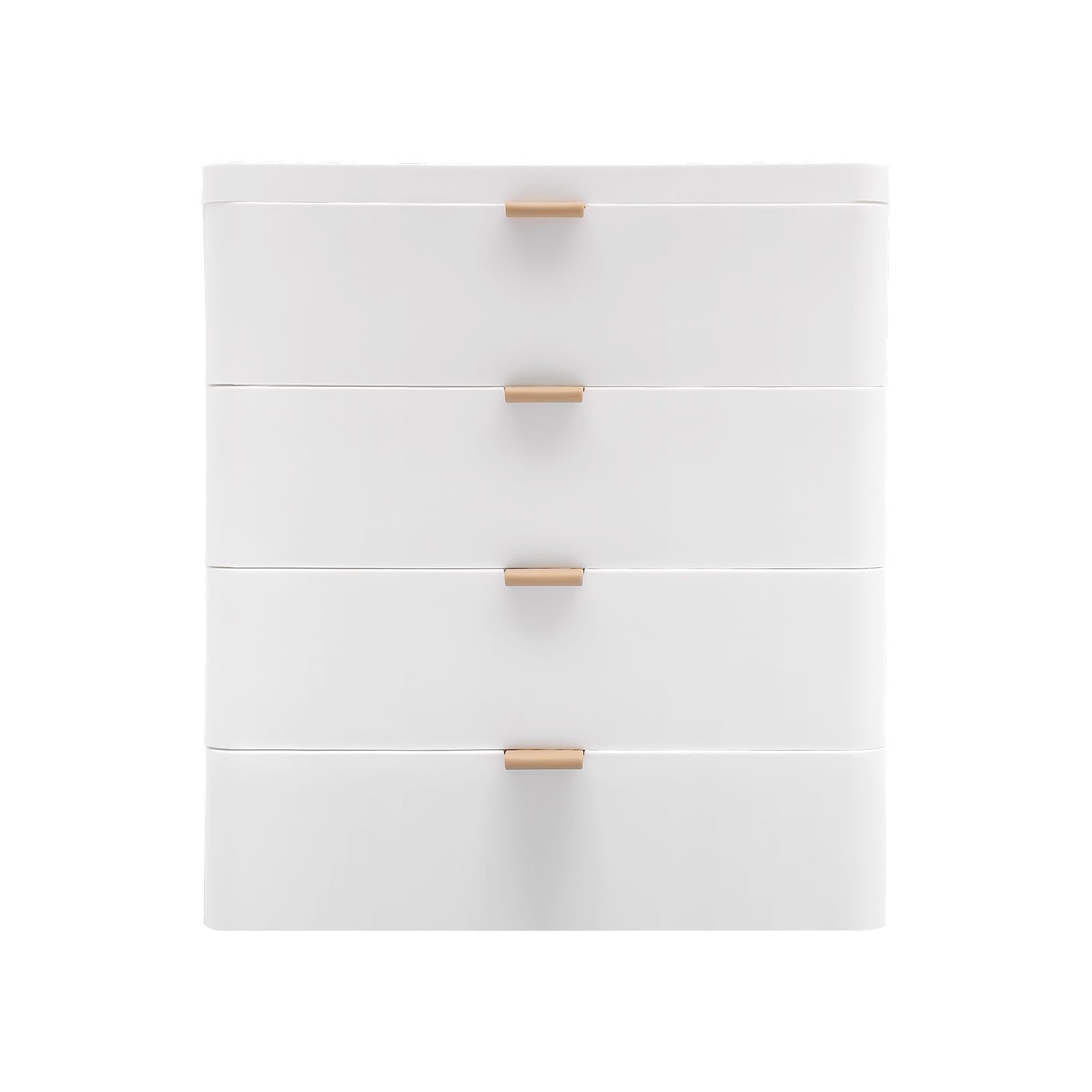 Organizer da scrivania con 4 cassetti, per libri, gioielli, cosmetici, 26 x 20,2 x 29 cm, bianco