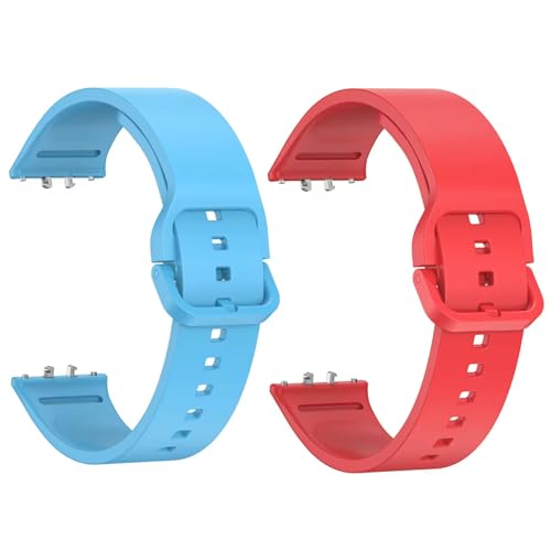 Image of Valente Silicone Watch Straps Compatible for Samsung Galaxy Fit 3 (Pack of 2)