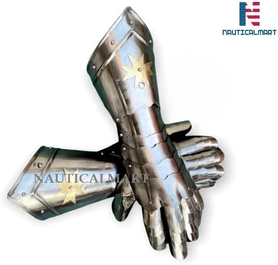 Medieval Knight Gauntlets Armour Fully Functional Finger Armor Cosplay LARP