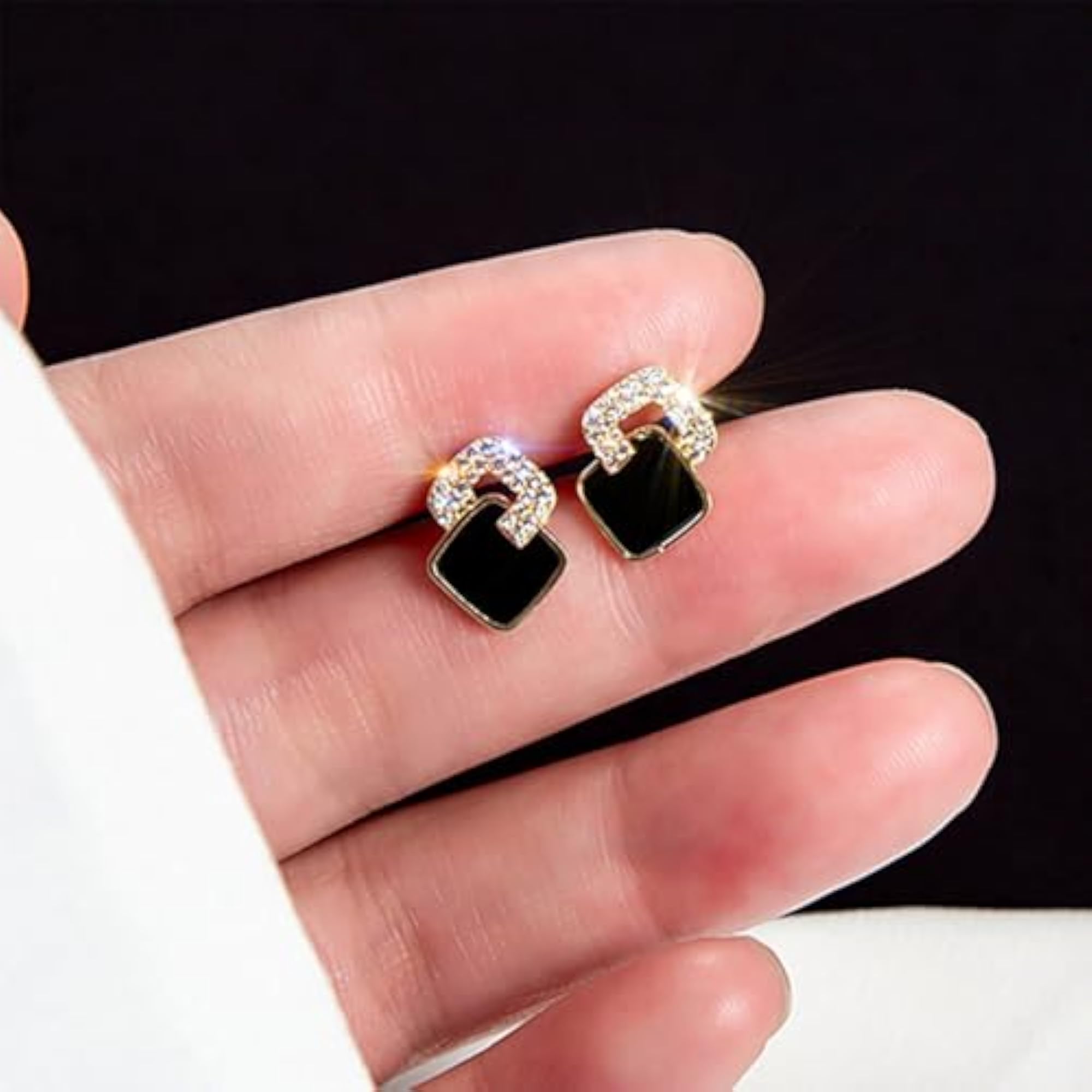 Women's Stylish Plated Stud Earrings Set, Western Design