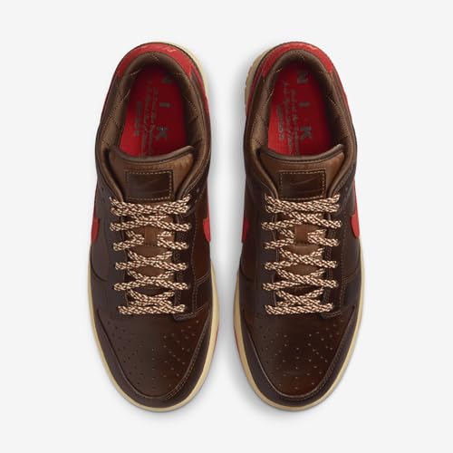 Nike Dunk Low Retro Men's Shoes (HQ3448-262, Light British Tan/Sesame/Cacao Wow/Picante Red)4