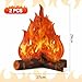 2 Set Fake Fire 12 Inch 3D Fake Campfire Flame Decoration Paper Artificial Cardboard Fireplace Campfire Centerpiece Artificial Realistic Fire Props for Camping Beach Campfires Party Decorations