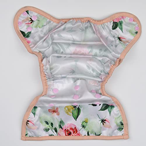 Baby Diaper Cover Nappy One Size 8lbs to 36lbs (Pink Flowers)4