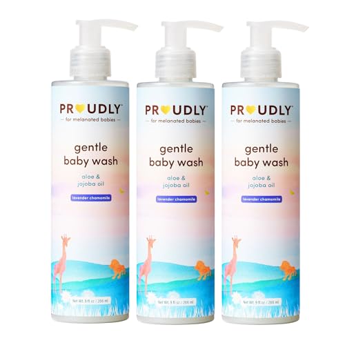 Image of PROUDLY Gentle Baby Wash by Gabrielle Union & Dwyane Wade, for Black & Brown Babies & Dry, Sensitive Skin, Tear-Free, pH Balance, Lavender Chamomile, 3-Pack (9 oz each)